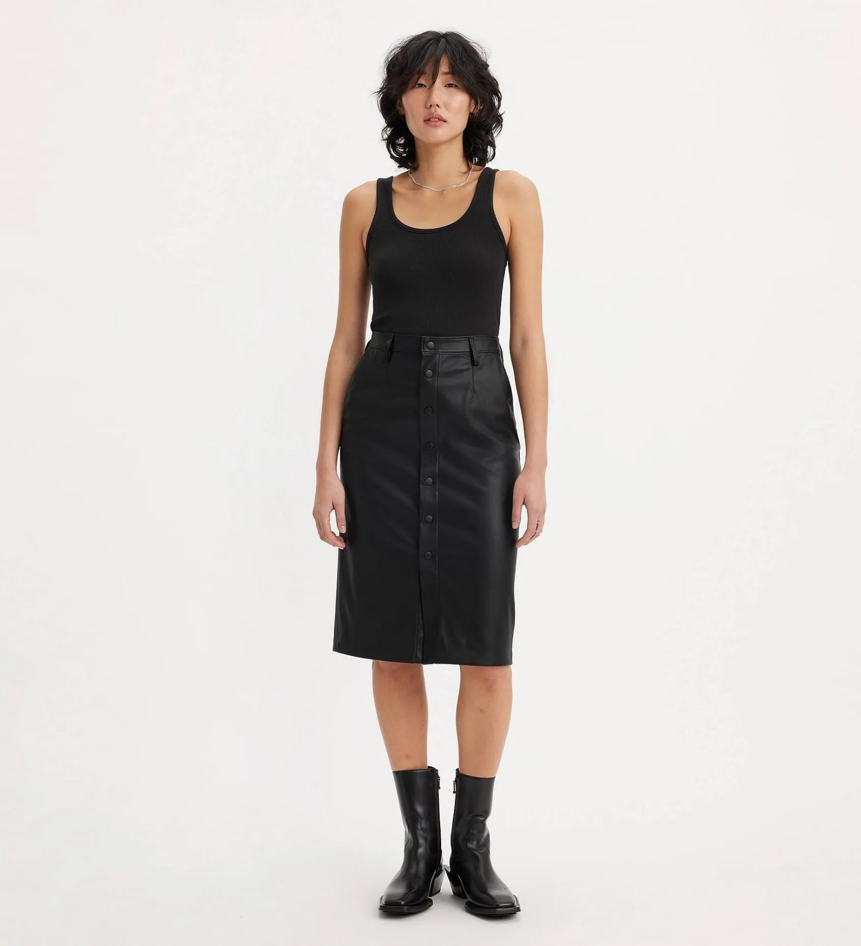 Levi's - Faux Leather Pencil Skirt