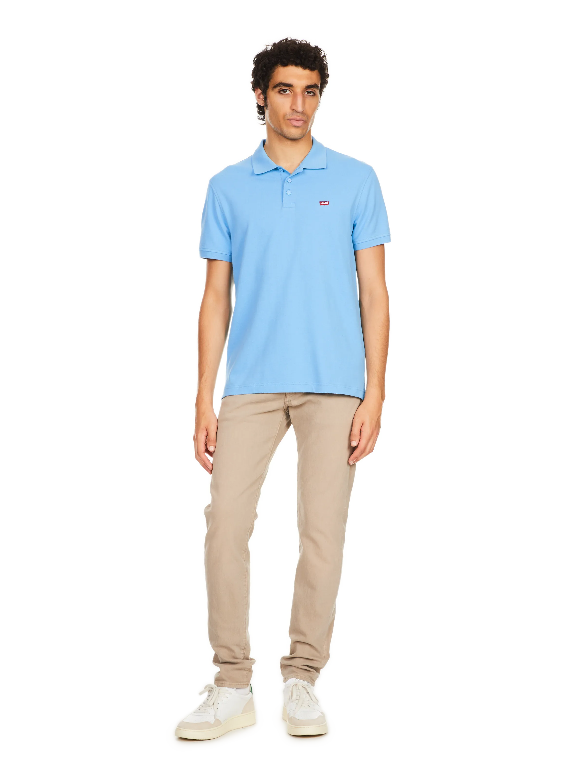 LEVI'S  Polo uni piqué en coton - Bleu