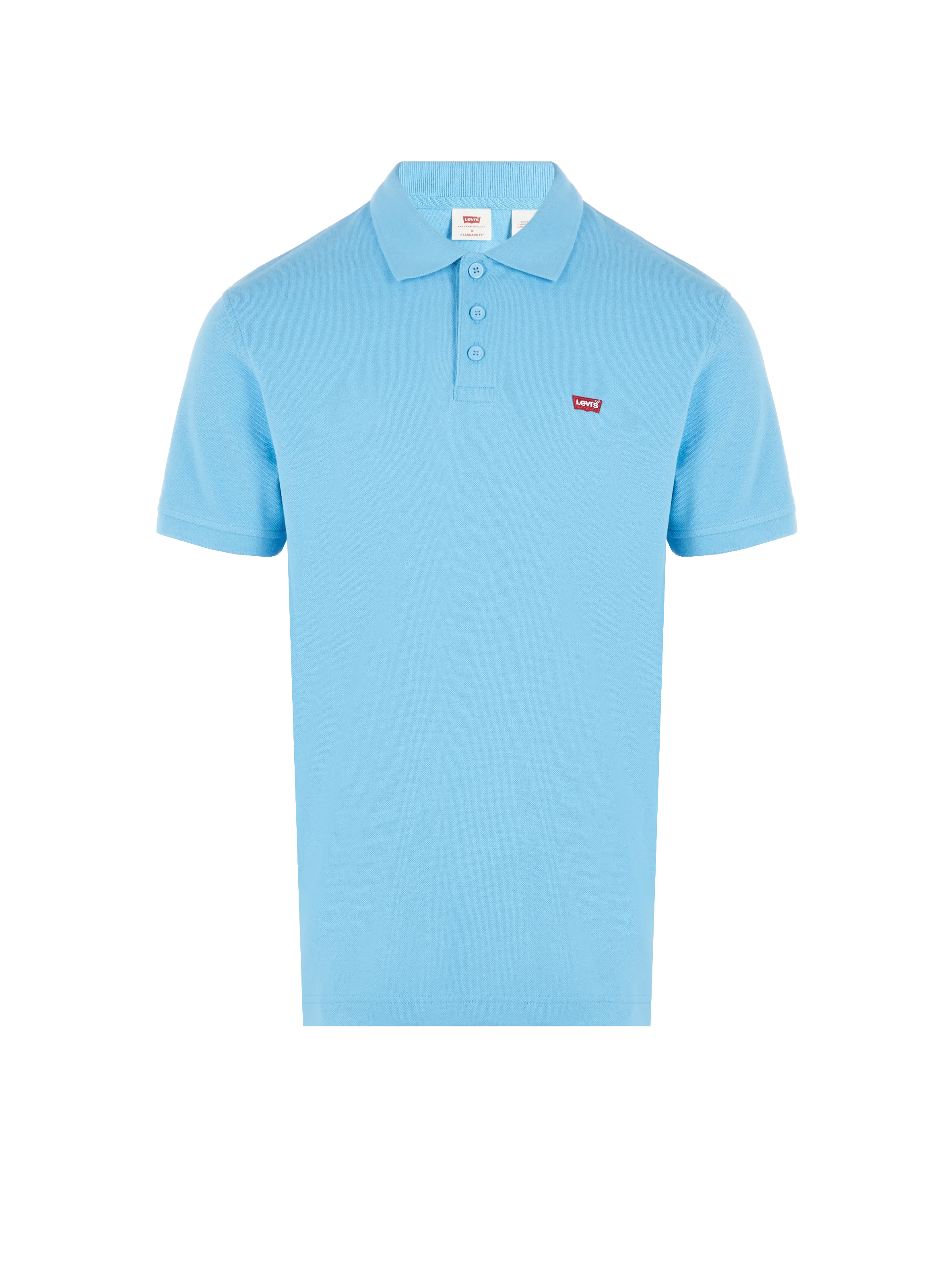 LEVI'S  Polo uni piqué en coton - Bleu