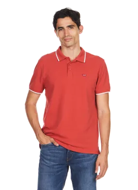 LEVI'S  Polo uni piqué en coton - Rouge