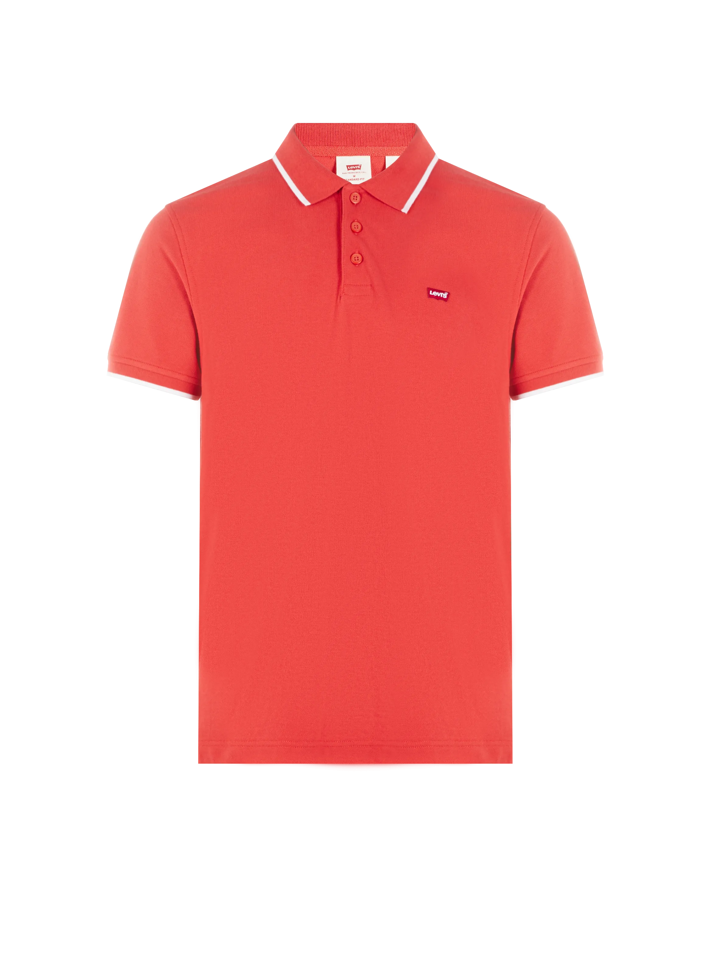 LEVI'S  Polo uni piqué en coton - Rouge