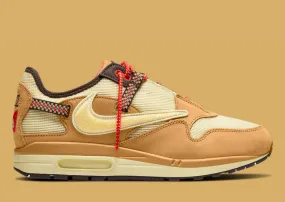 LIVRAISON 72H - Nike Air Max 1 Travis Scott Cactus Jack Wheat Lemon Drop