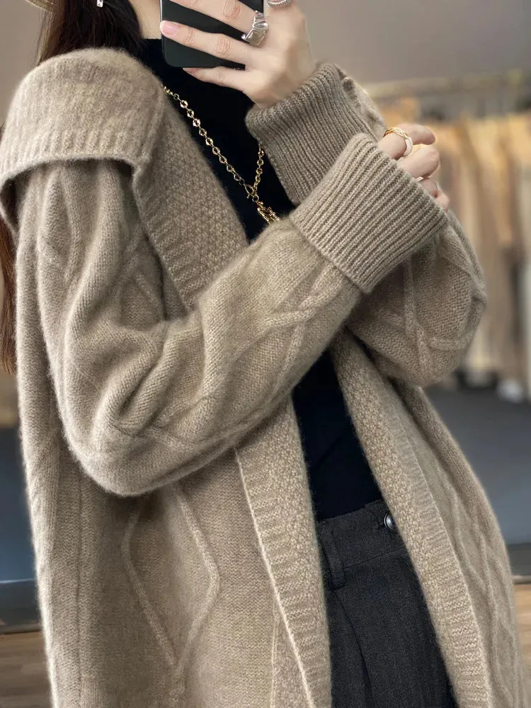 Long Cardigan d'hiver pour Femmes