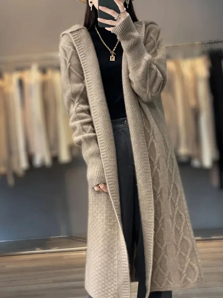 Long Cardigan d'hiver pour Femmes