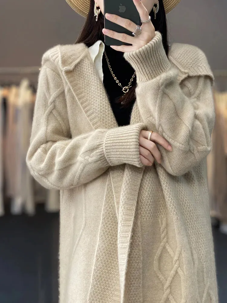 Long Cardigan d'hiver pour Femmes