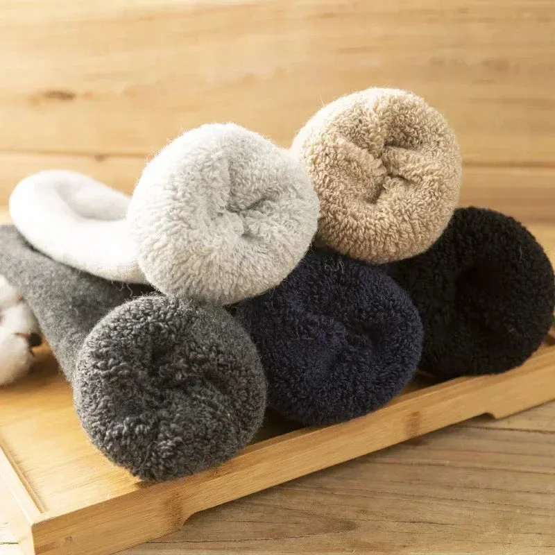 Lot de 3 Chaussettes épaisses en laine thermique - Mixte