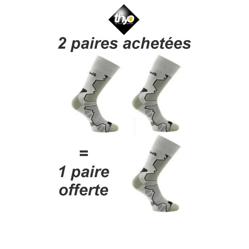 Lot de 3 paires de mi chaussettes Double-Trek pour randonnée