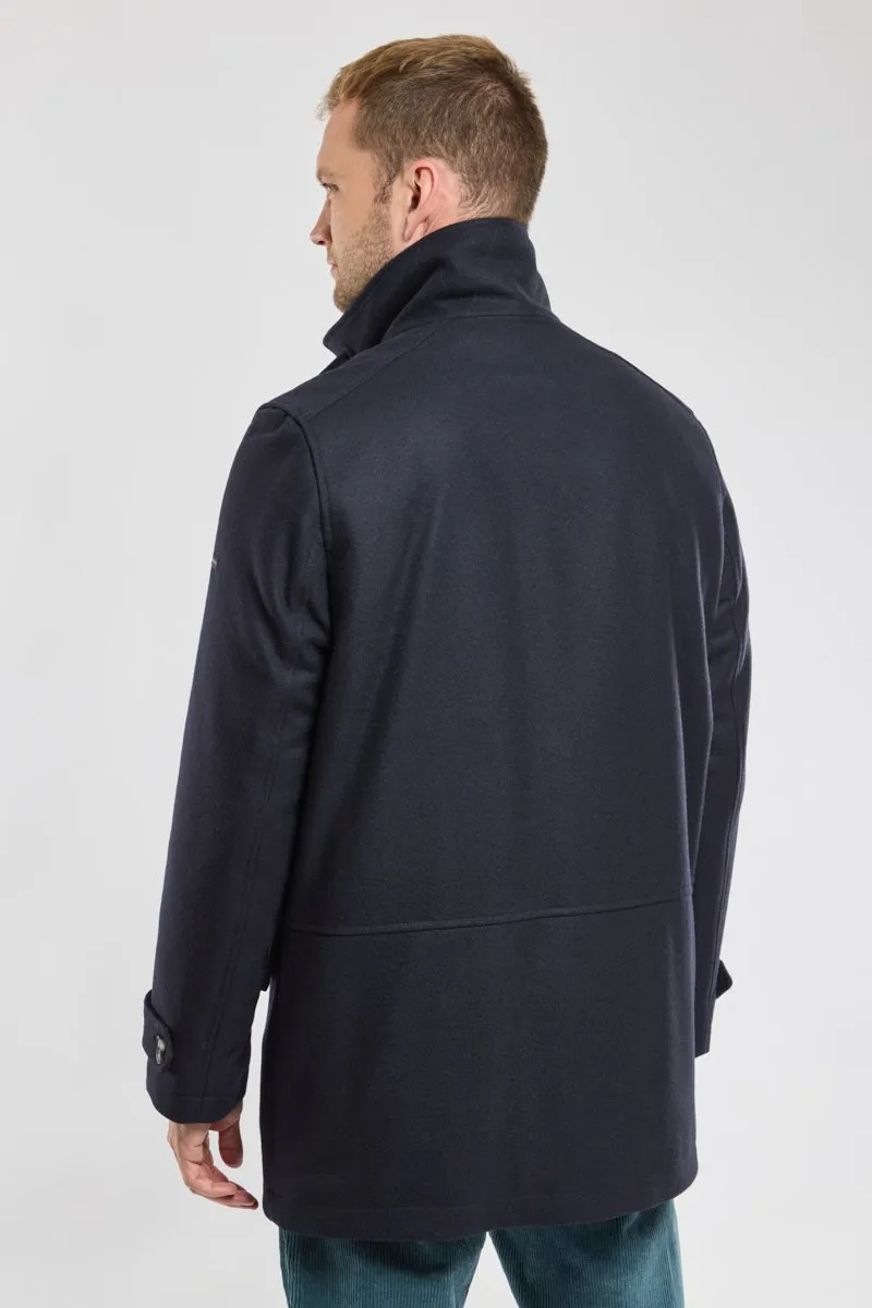 Manteau avec parementure - drap de laine