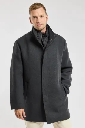 Manteau doublure doudoune - drap de laine