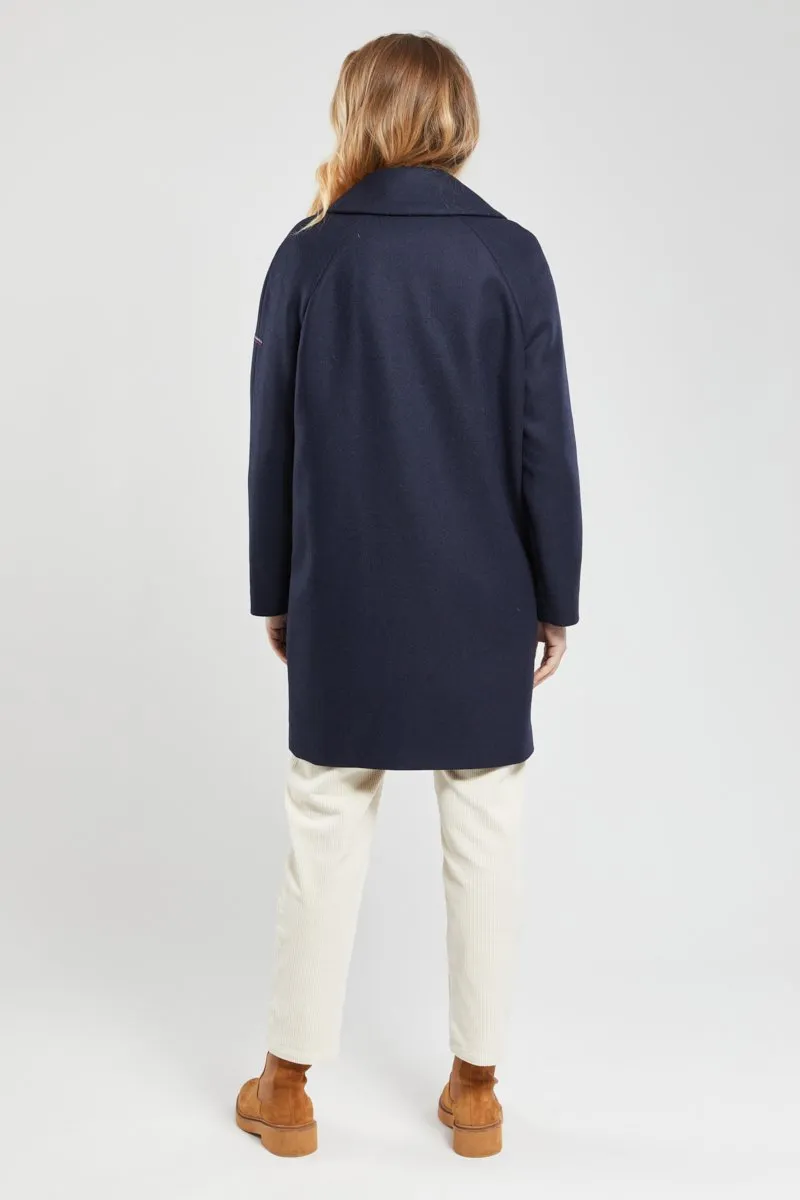 Manteau droit double boutonnage - laine