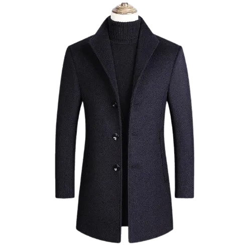 Manteau Long  style Bleu Marine