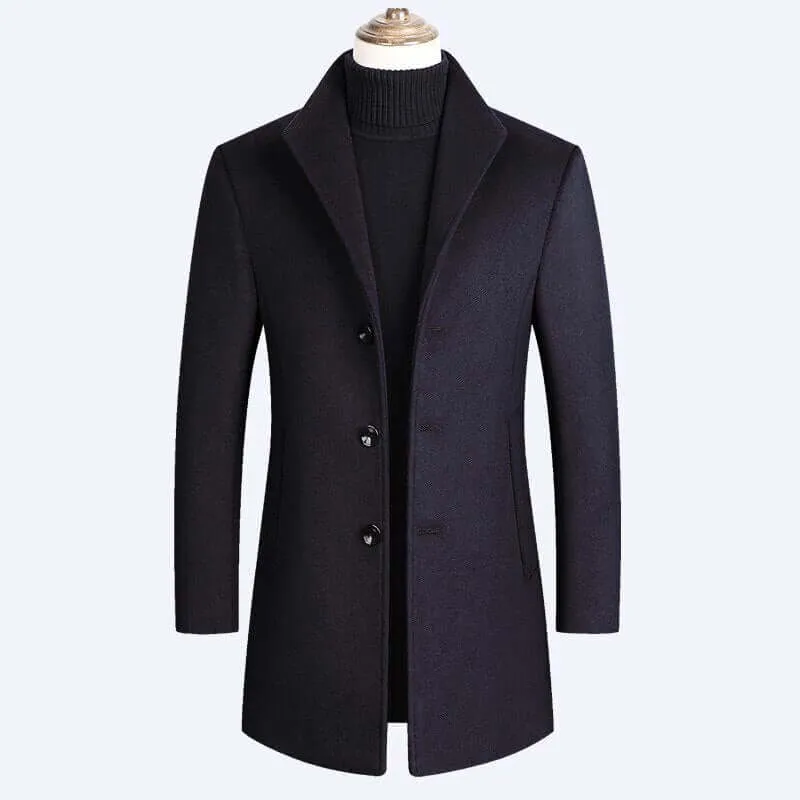 Manteau Long  style Bleu Marine