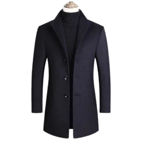 Manteau Long  style Bleu Marine