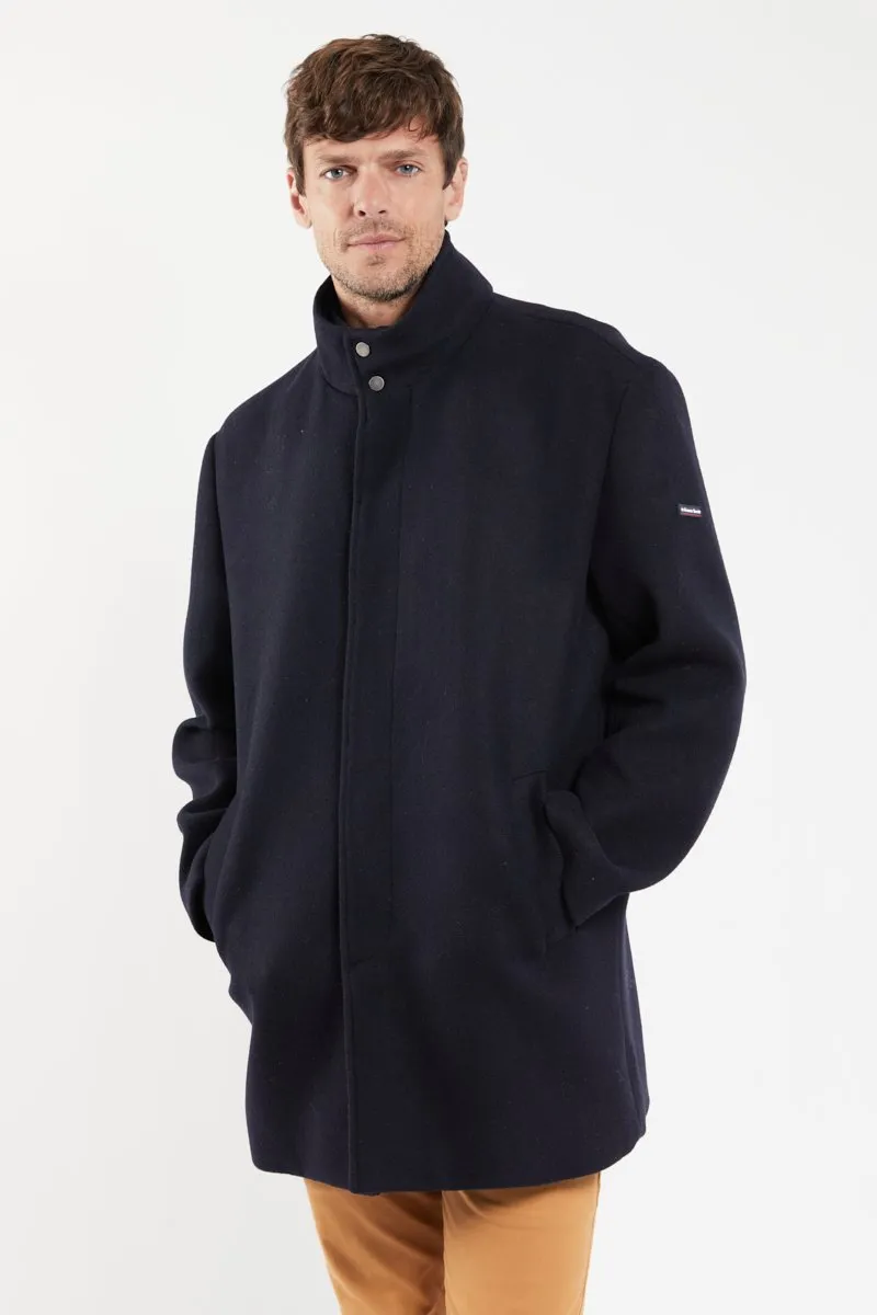 Manteau mi-long - drap de laine mélangée