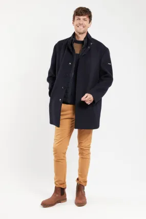 Manteau mi-long - drap de laine mélangée