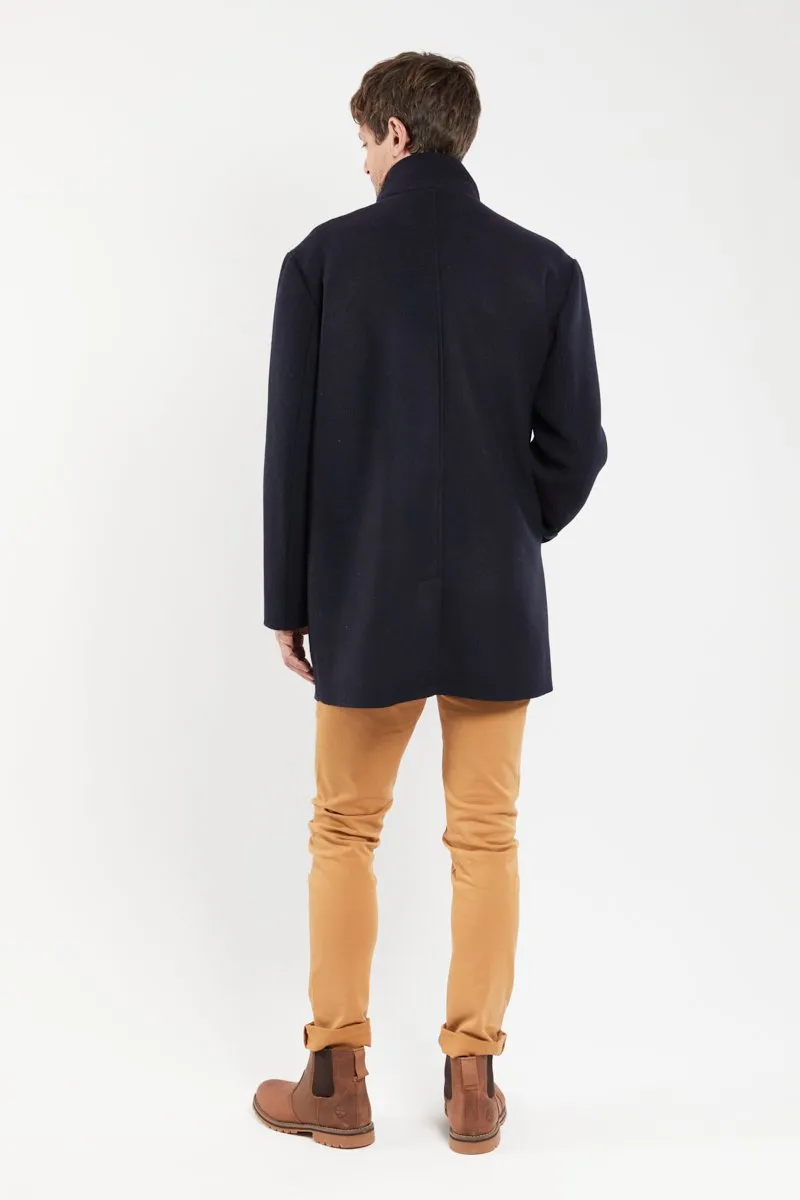 Manteau mi-long - drap de laine mélangée