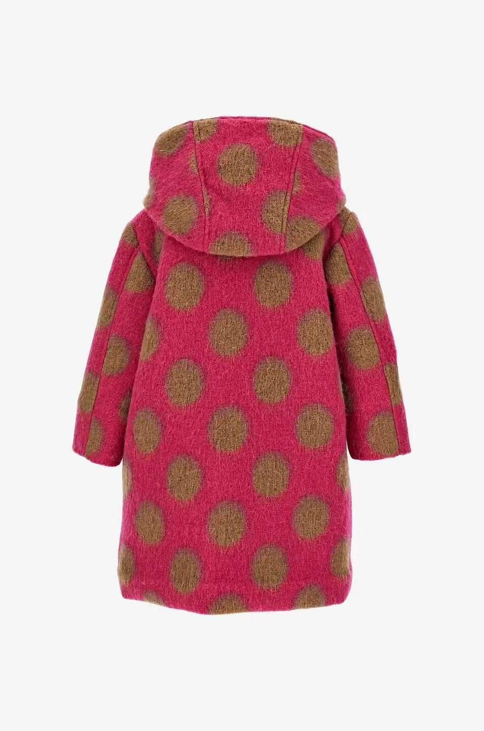 Manteau à capuche fille motif pois