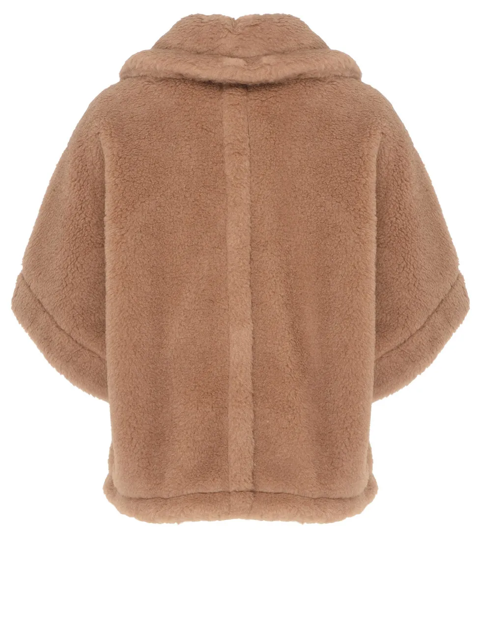 Max Mara Chapeau de forme ronde en tissu Teddy de couleur camel