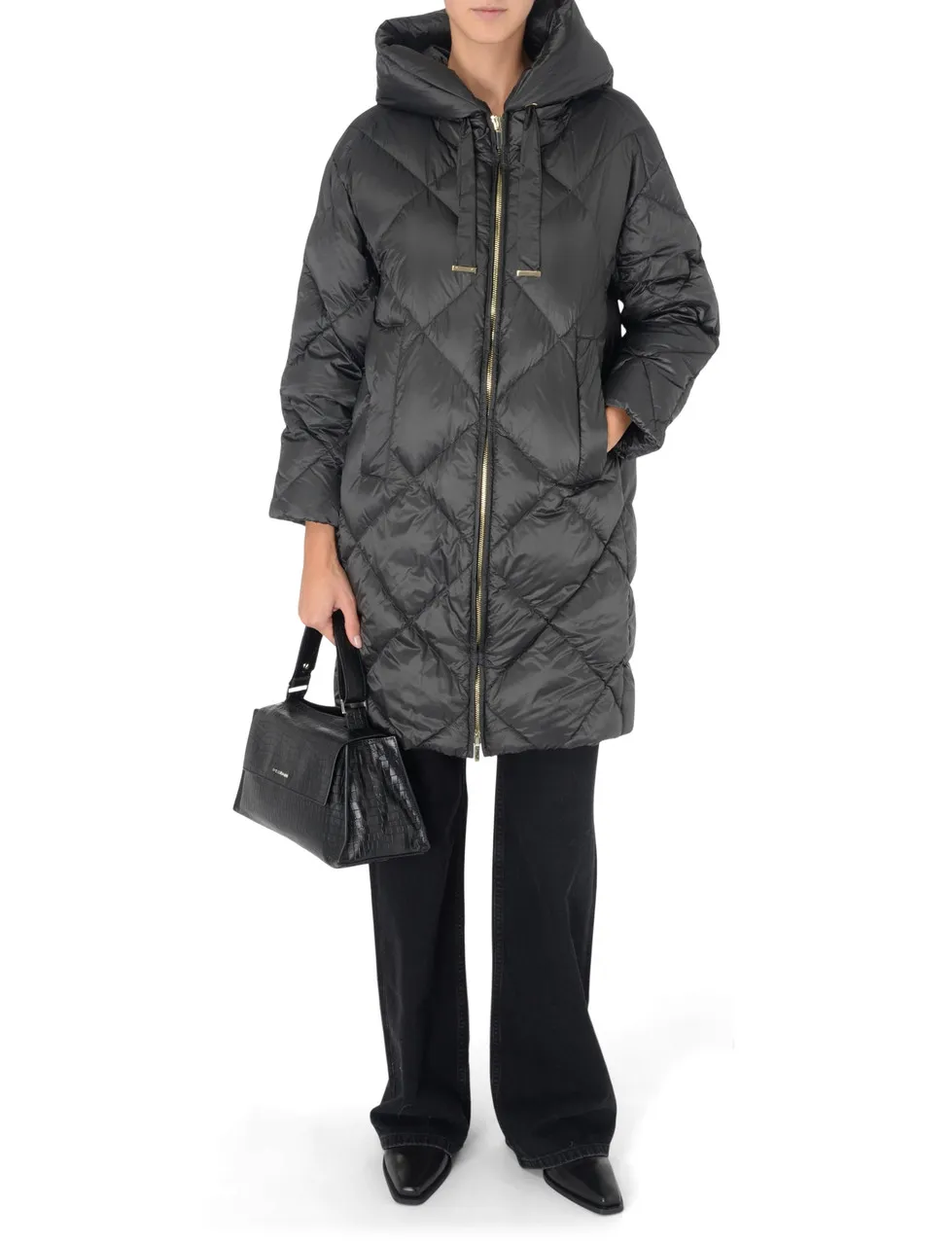 Max Mara Parka Le Cube Trefe imperméable noir