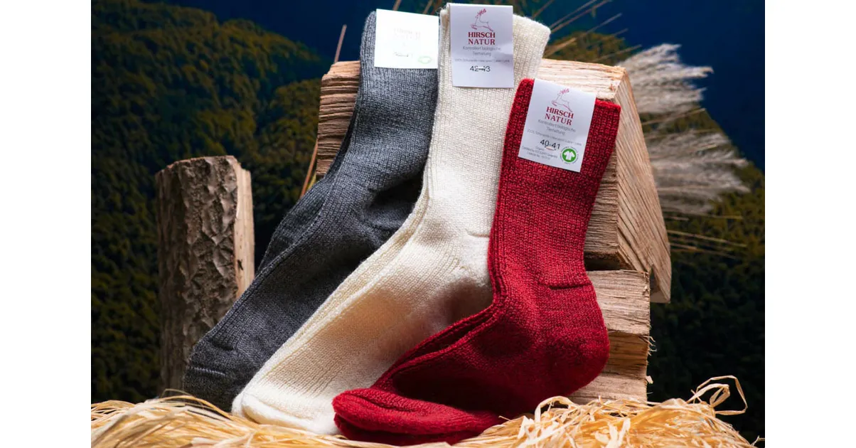 Mi-chaussettes adultes - 100% laine bio