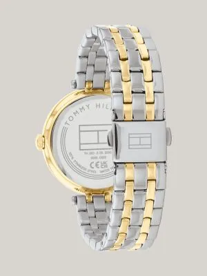 Montre bicolore gris graphite sertie de cristal | Plusieurs Couleurs | Tommy Hilfiger