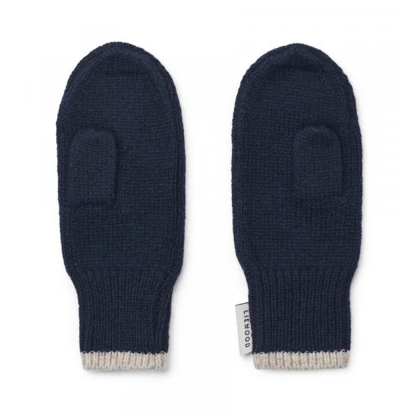 Moufles en laine Millie - Classic navy Sandy melange