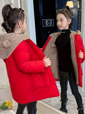 Nina - Parka en polyester mignonne pour l'hiver pour les filles