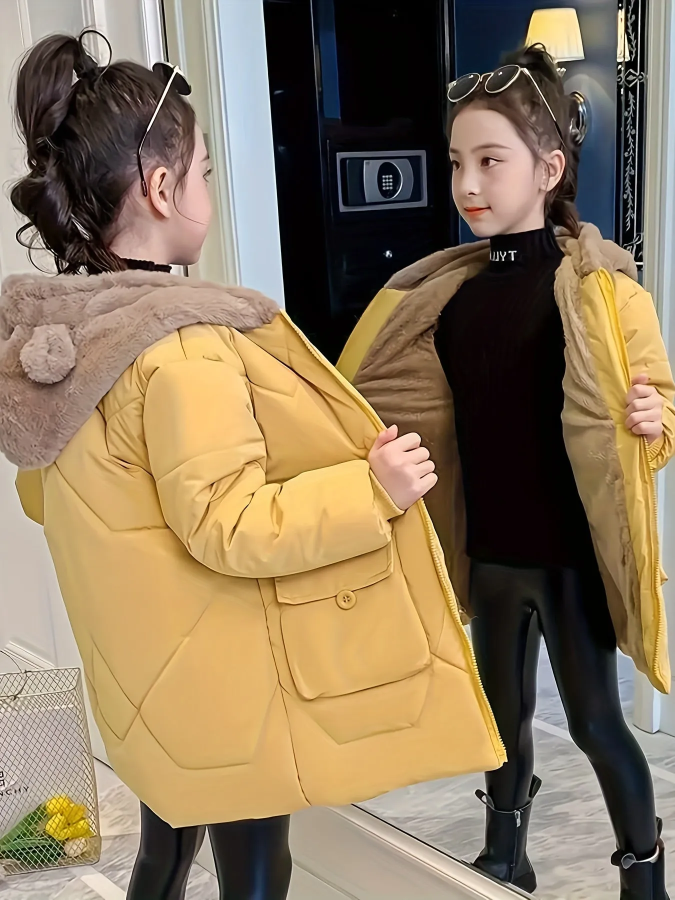 Nina - Parka en polyester mignonne pour l'hiver pour les filles