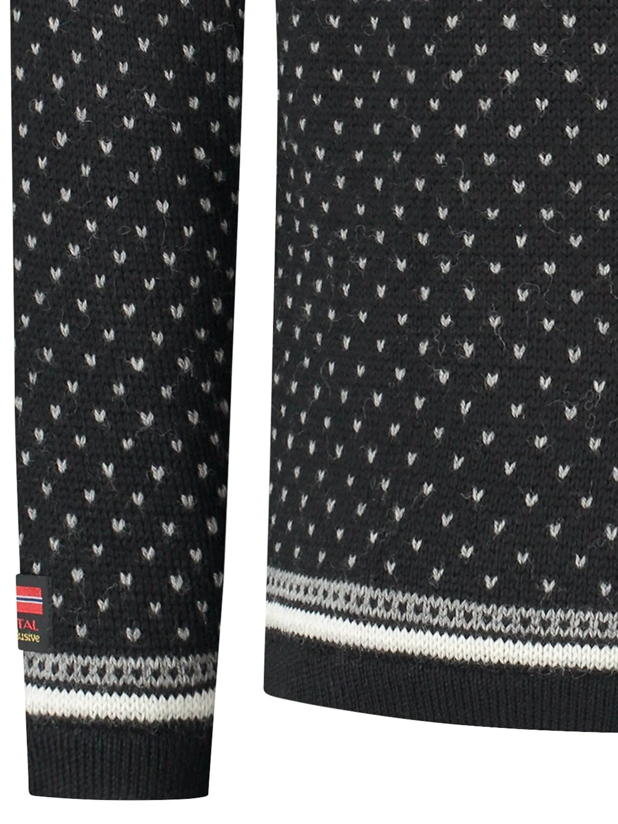 Norwegian cardigan-windstopper in 100% pure wool