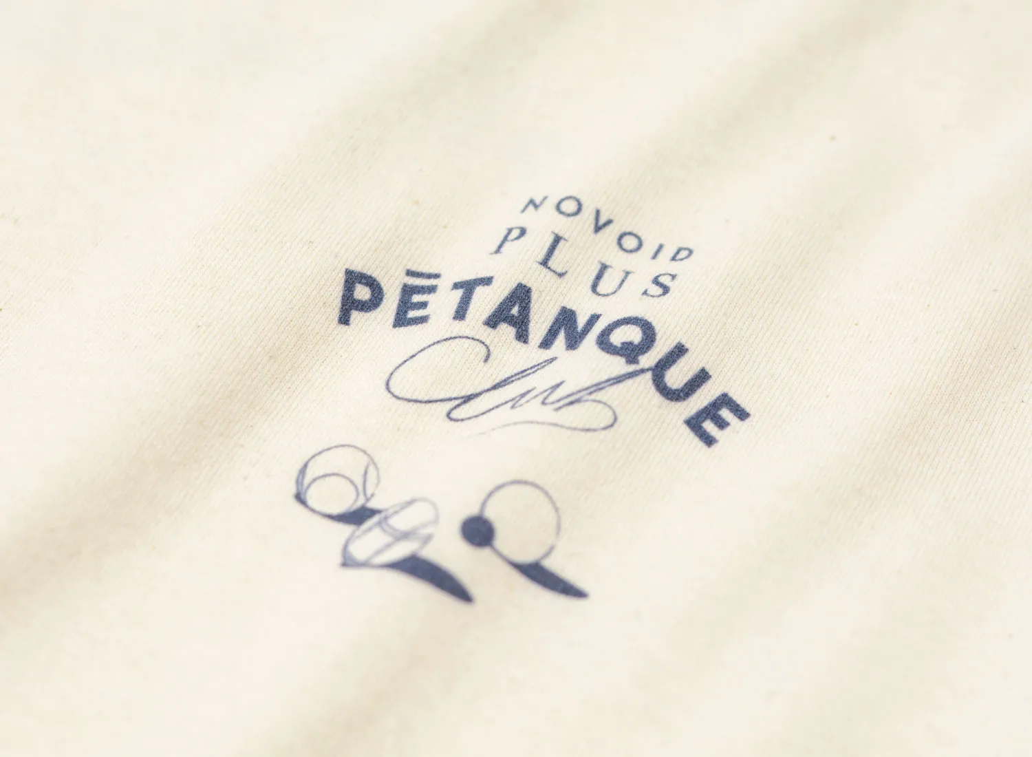 Novoid Plus Petanque Club Tee Ecru