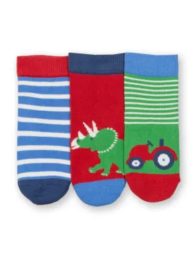 Pack de 3 paires de chaussettes Tracteur Taille 23/26