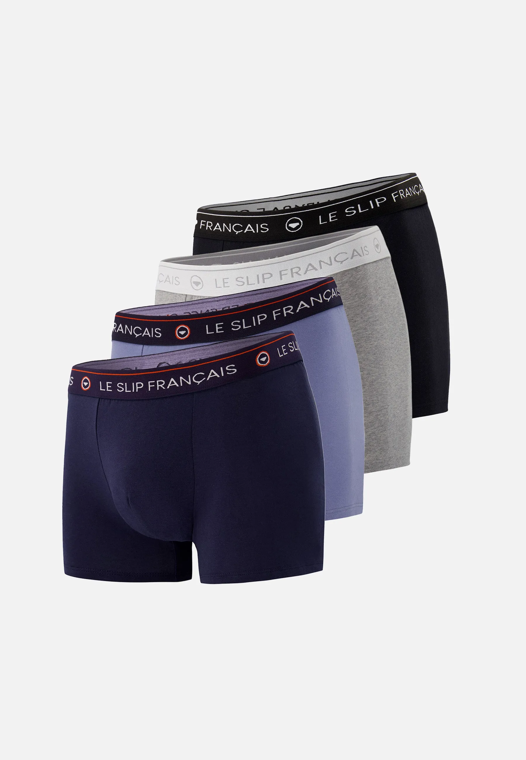 Pack Quatro Boxer Redoutable Marine Noir Bleu Jean Gris Chiné