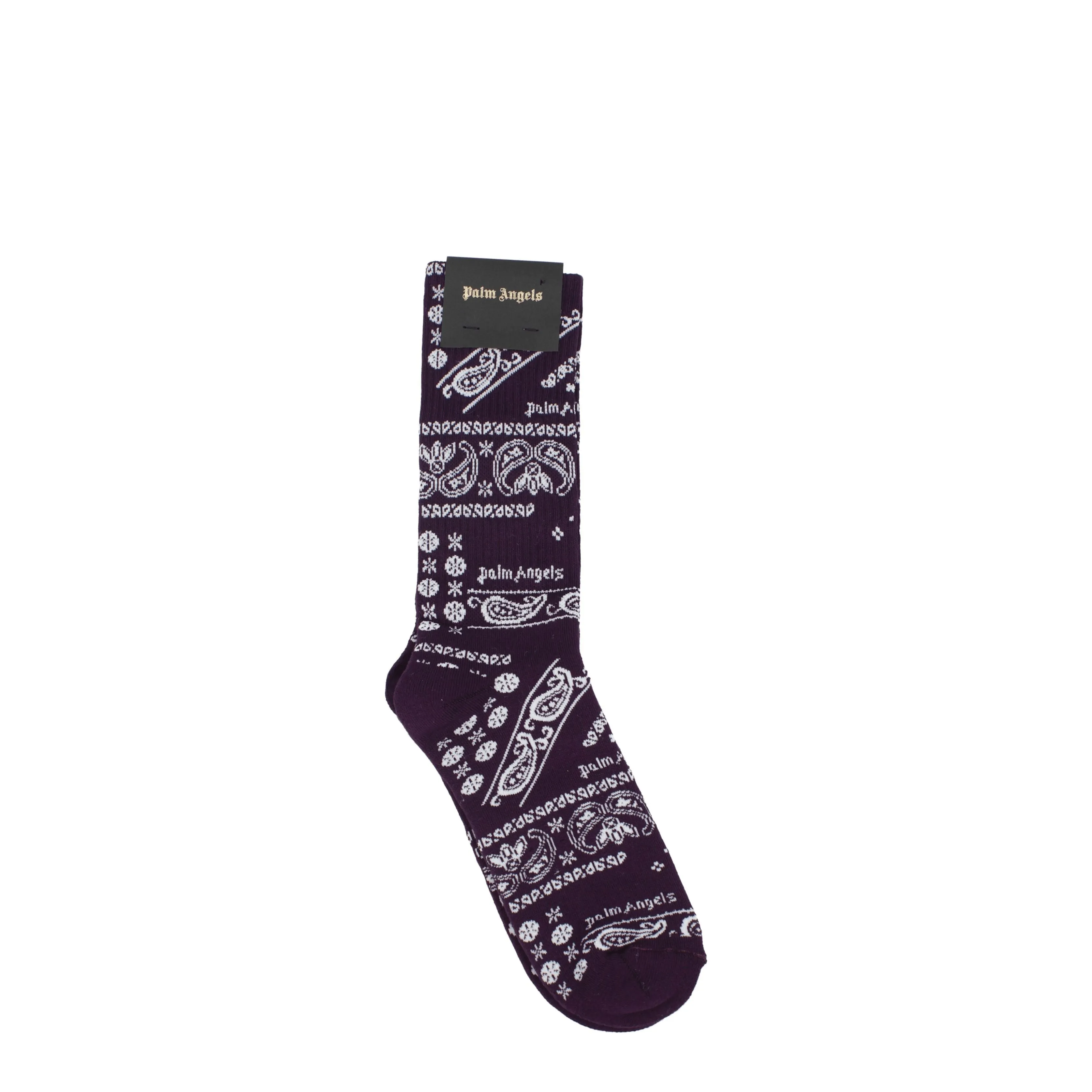 Palm Angels chaussettes et chaussettes hommes coton violet / violet