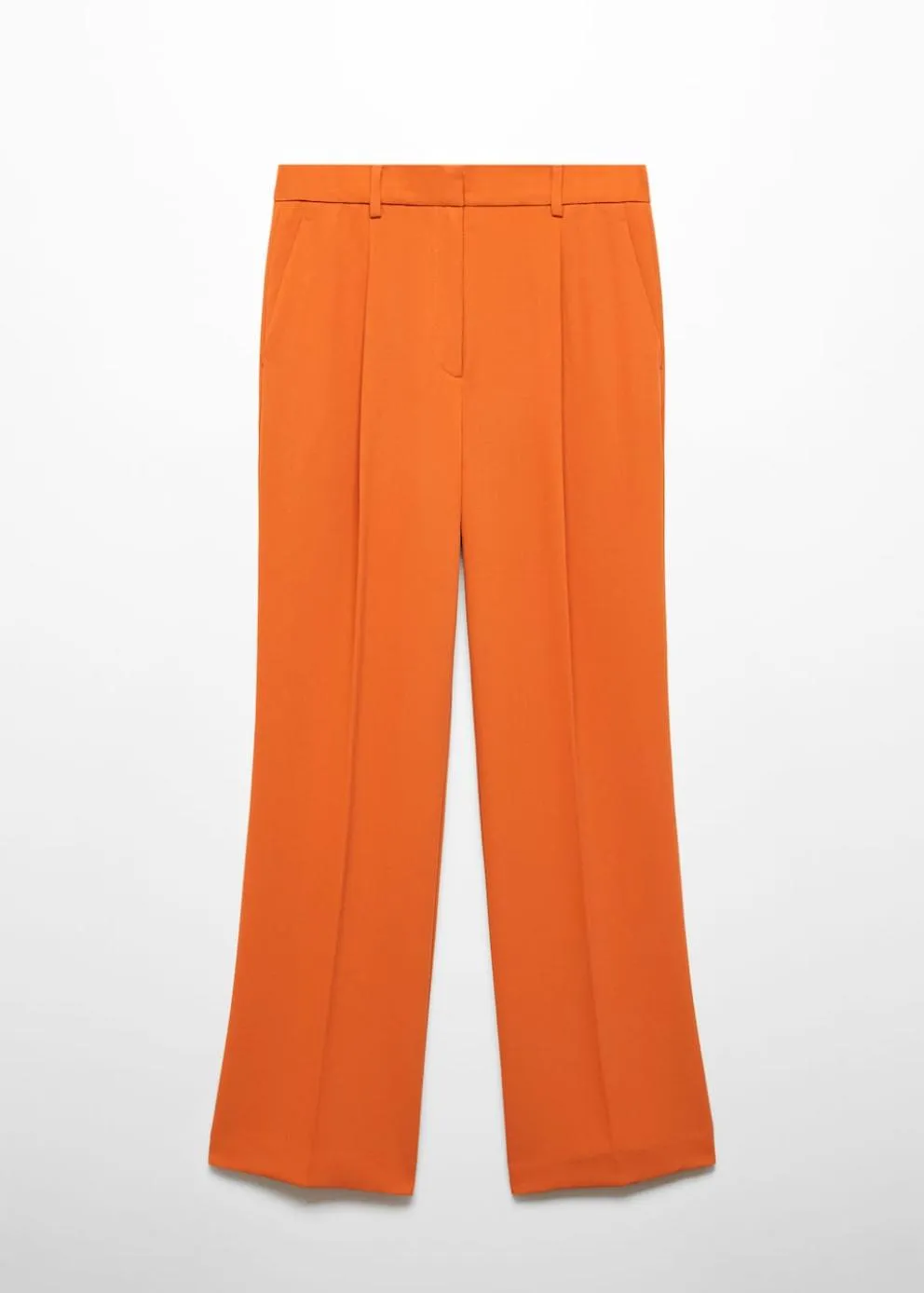 Pantalon | Femme MANGO Pantalon Droit Pinces Rouge-orangé