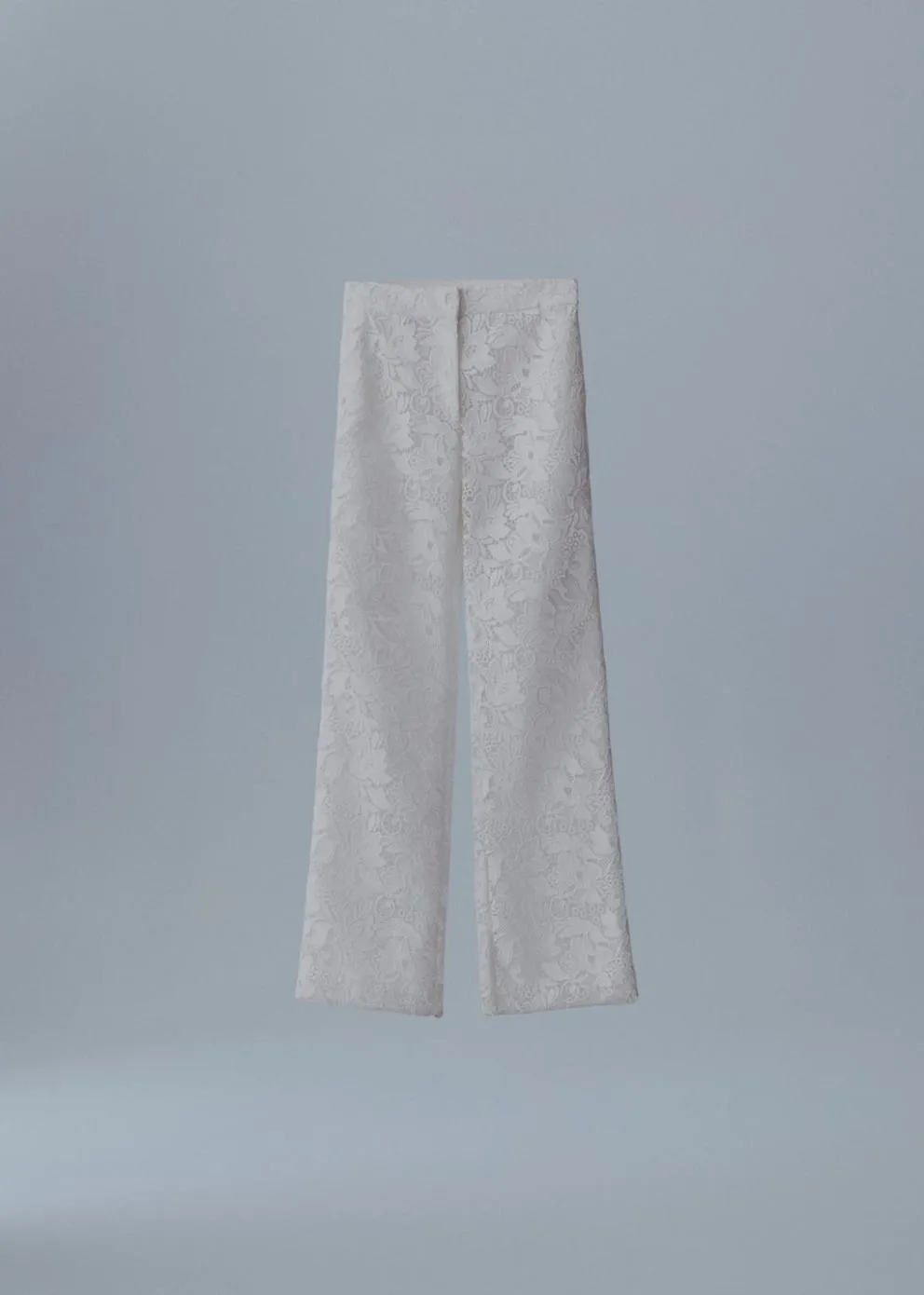 Pantalon | Femme MANGO Pantalon Tailleur Guipure Blanc