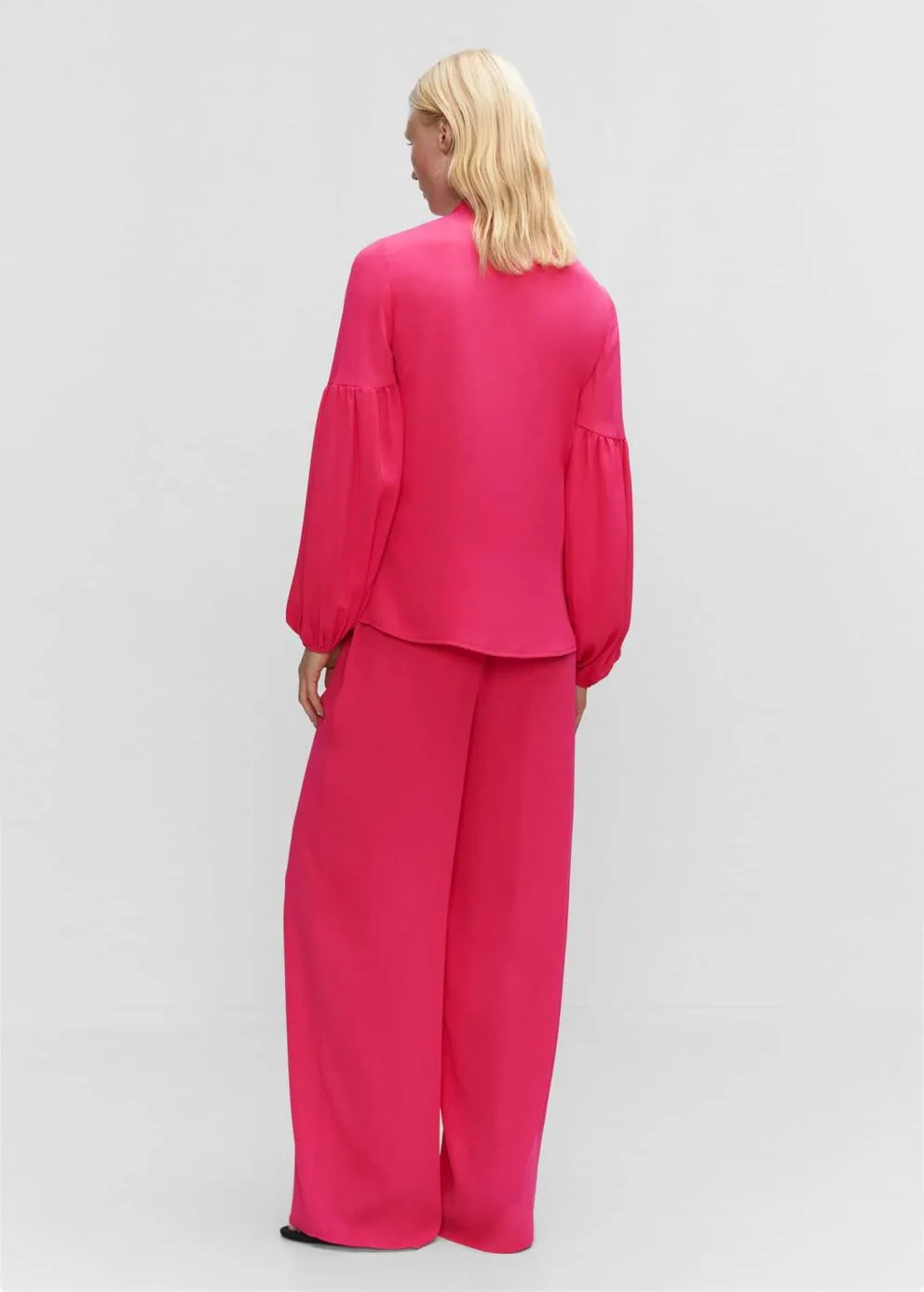 Pantalon | Femme MANGO Pantalon Wideleg Taille élastique Fuchsia