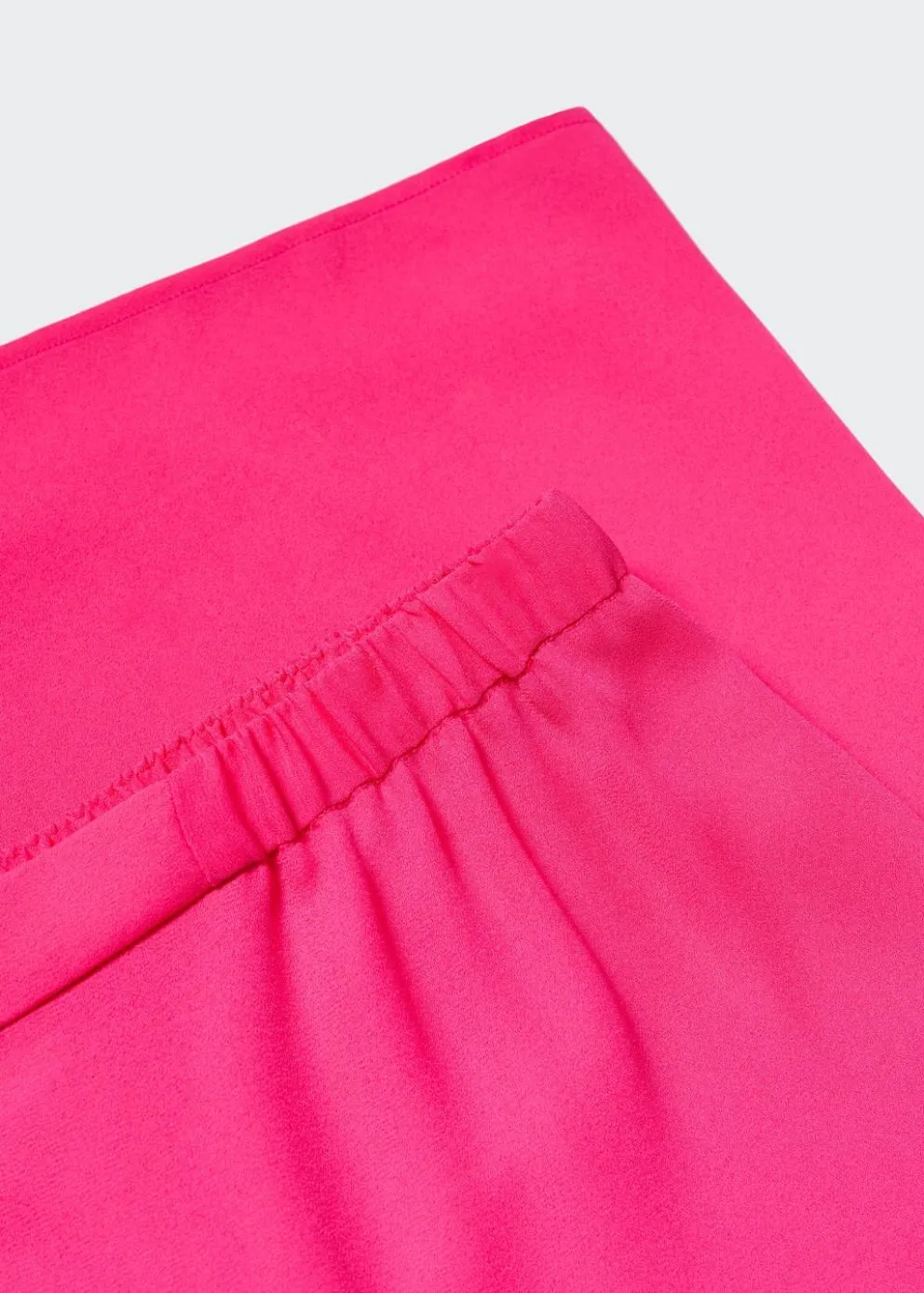 Pantalon | Femme MANGO Pantalon Wideleg Taille élastique Fuchsia