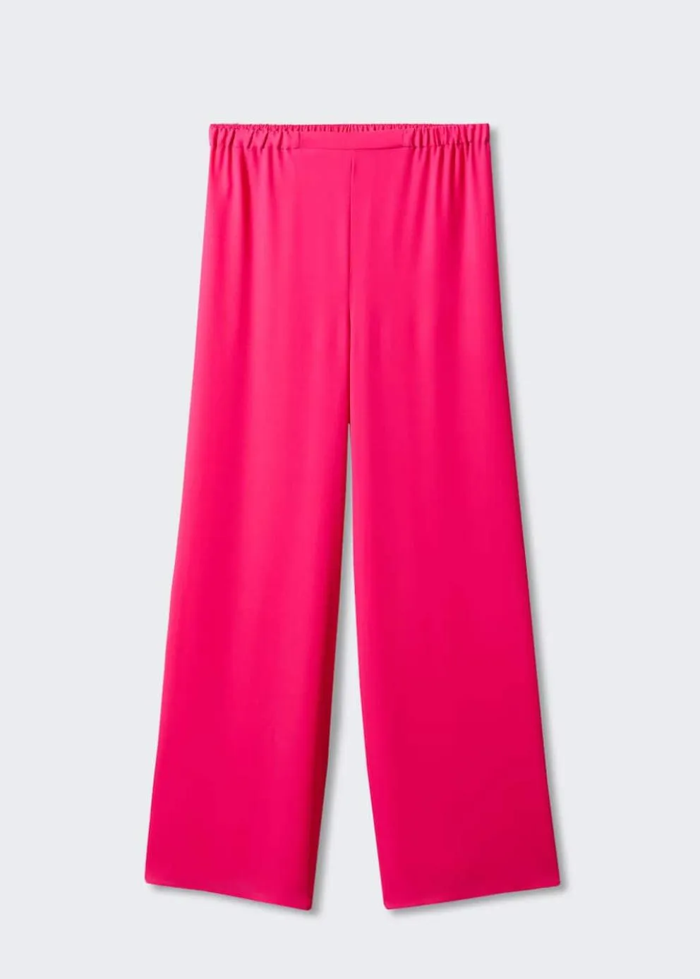 Pantalon | Femme MANGO Pantalon Wideleg Taille élastique Fuchsia