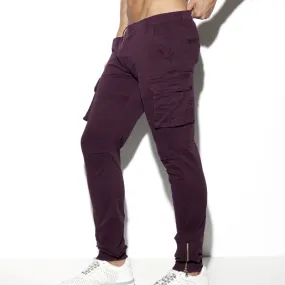 Pantalon Cargo - burgundy - ES collection : vente pantalons sportwe...