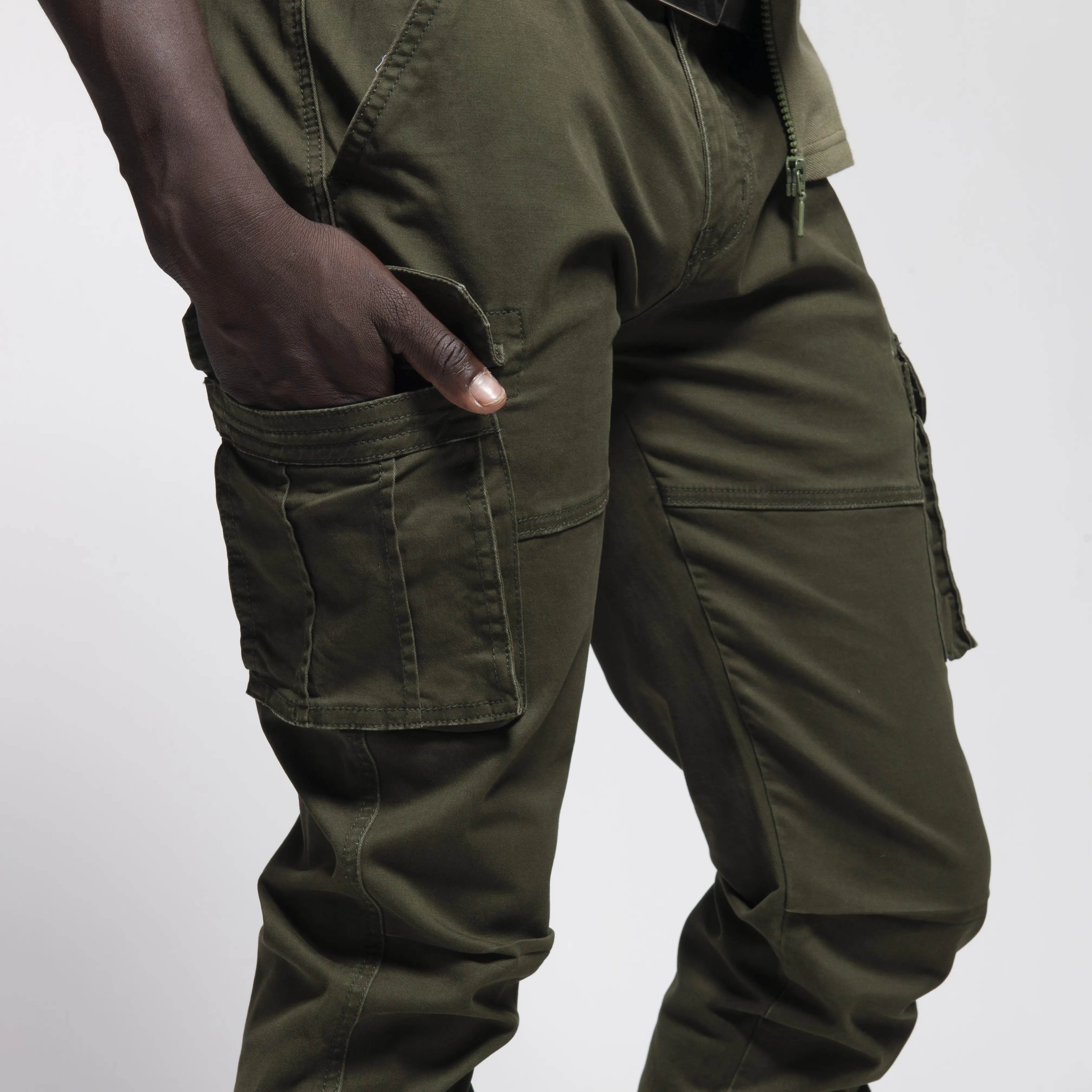 Pantalon Cargo - kaki - ES collection : vente pantalons sportwear E...