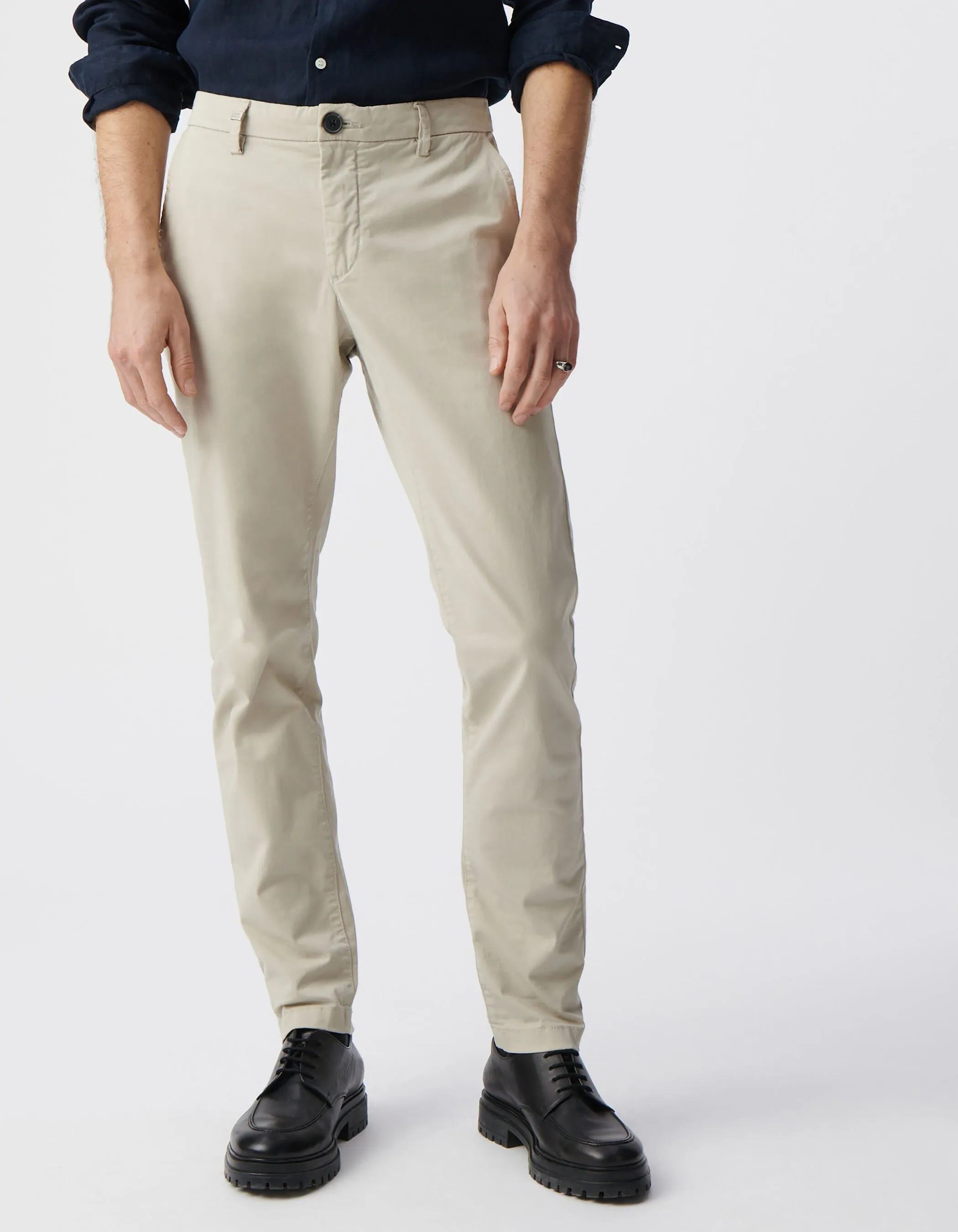 Pantalon chino SLIM mastic Homme