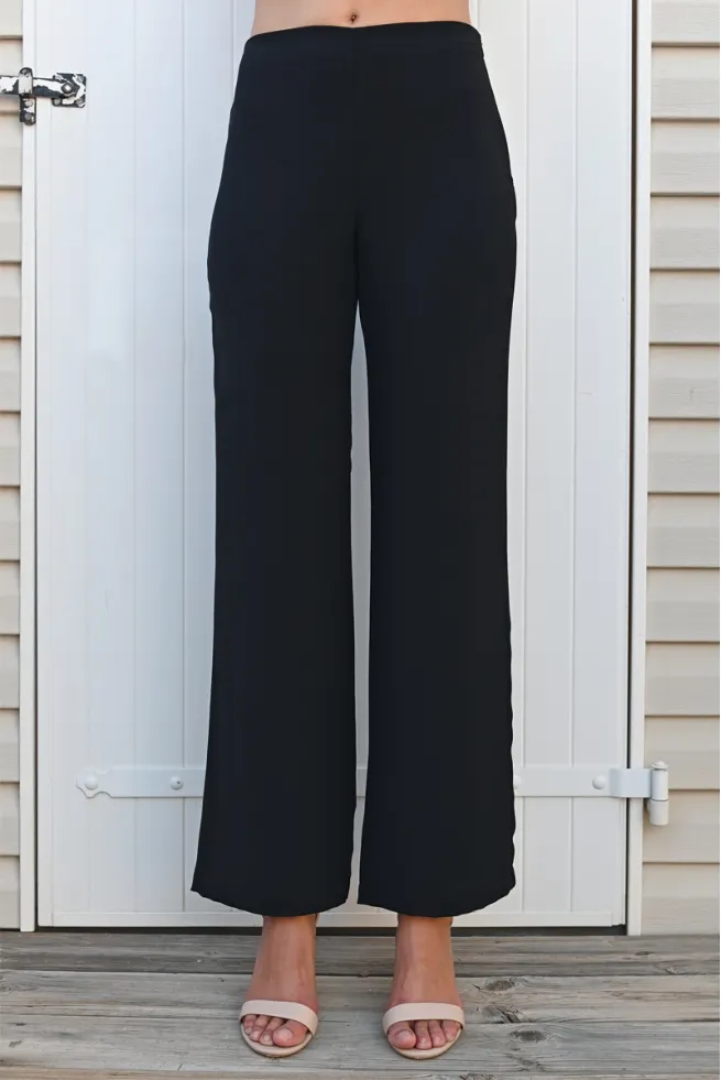 PANTALON CRÊPE NOIR HABILLÉ