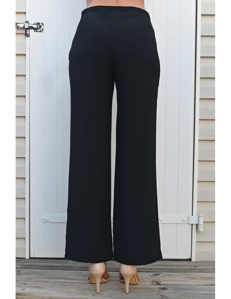 PANTALON CRÊPE NOIR HABILLÉ