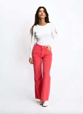 Pantalon flare fuchsia - M/38