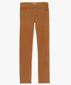 pantalon garcon style jean slim 5 poches beige pantalons