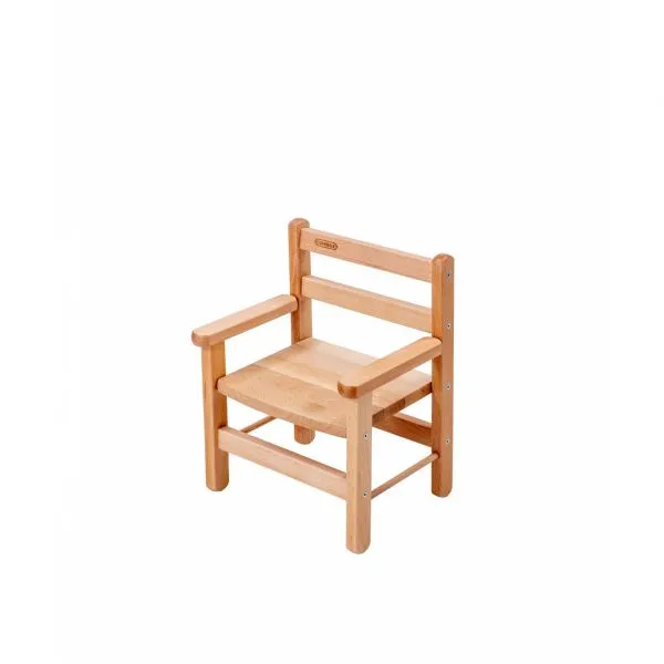 Petit fauteuil enfant avec accoudoirs Juliette Vernis naturel