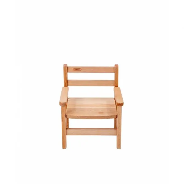 Petit fauteuil enfant avec accoudoirs Juliette Vernis naturel