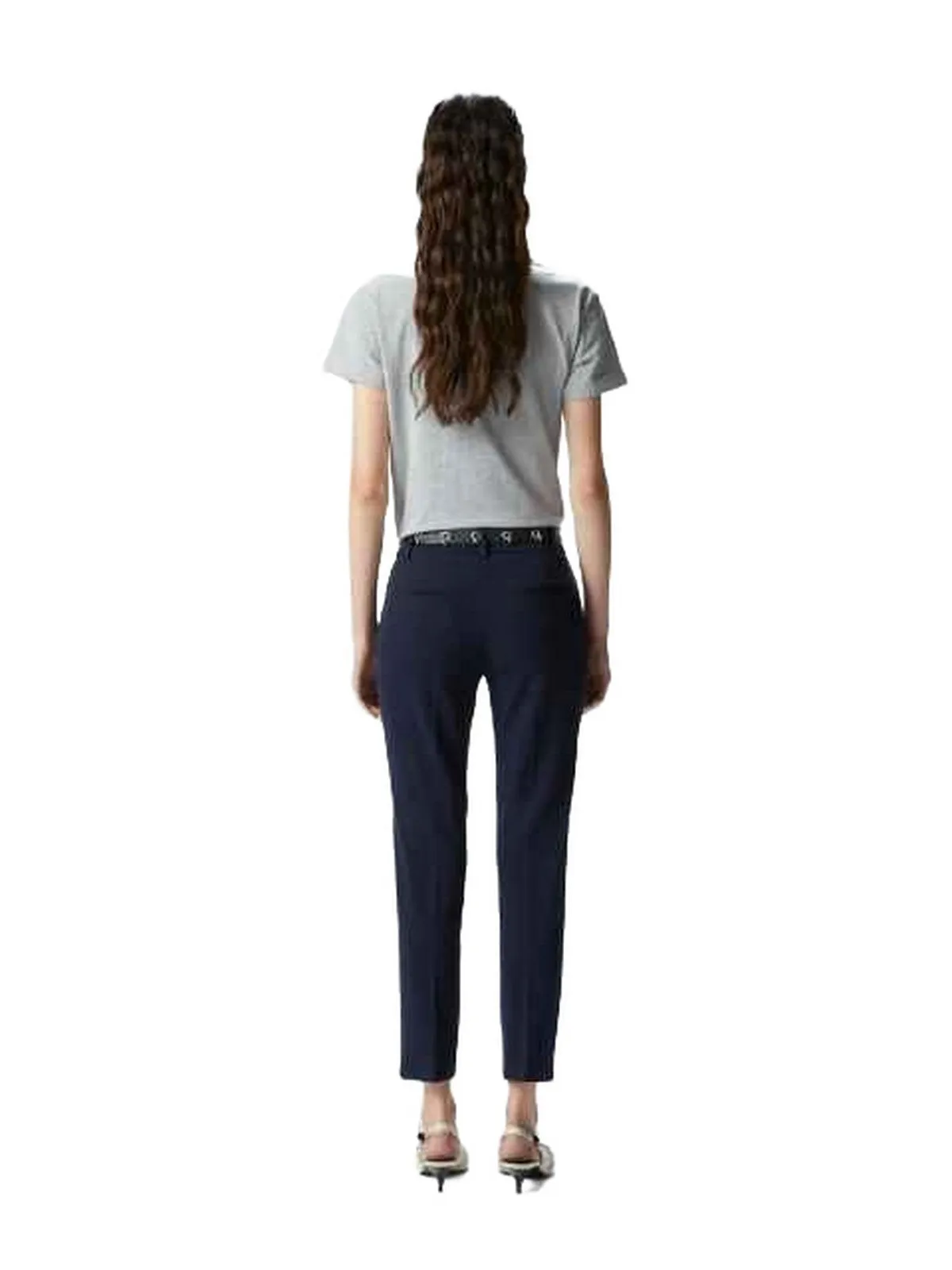 PINKO Pantalon Femme Bello Tissu Stitch Pantalon 100155-A24D G02 Bleu