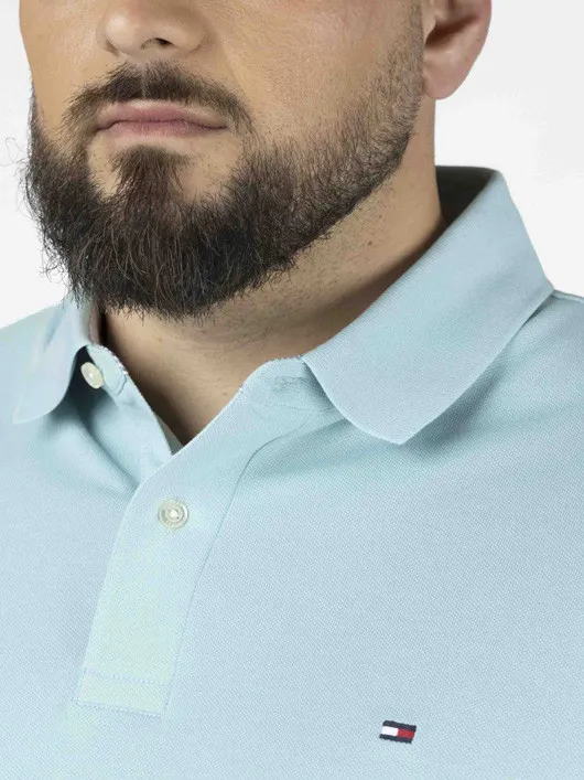 Polo Bleu Aqua Tommy Hilfiger Grande Taille bleu aqua homme grande taille - Capelstore