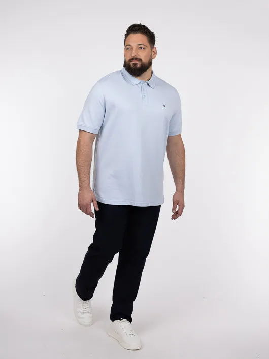 Polo Mouline Bleu Tommy Hilfiger Grande Taille bleu homme grande taille - Capelstore